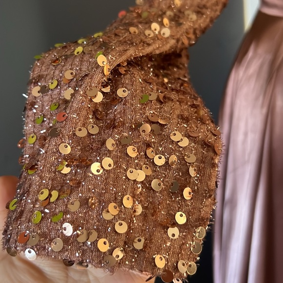 Elegant long dress Dusty  Rose Color Size 4 Small - Picture 10 of 12